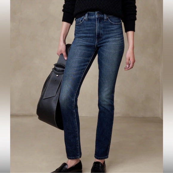 Banana Republic Ariane High Rise Slim Jeans in Dark Wash Size 28 - Picture 1 of 10